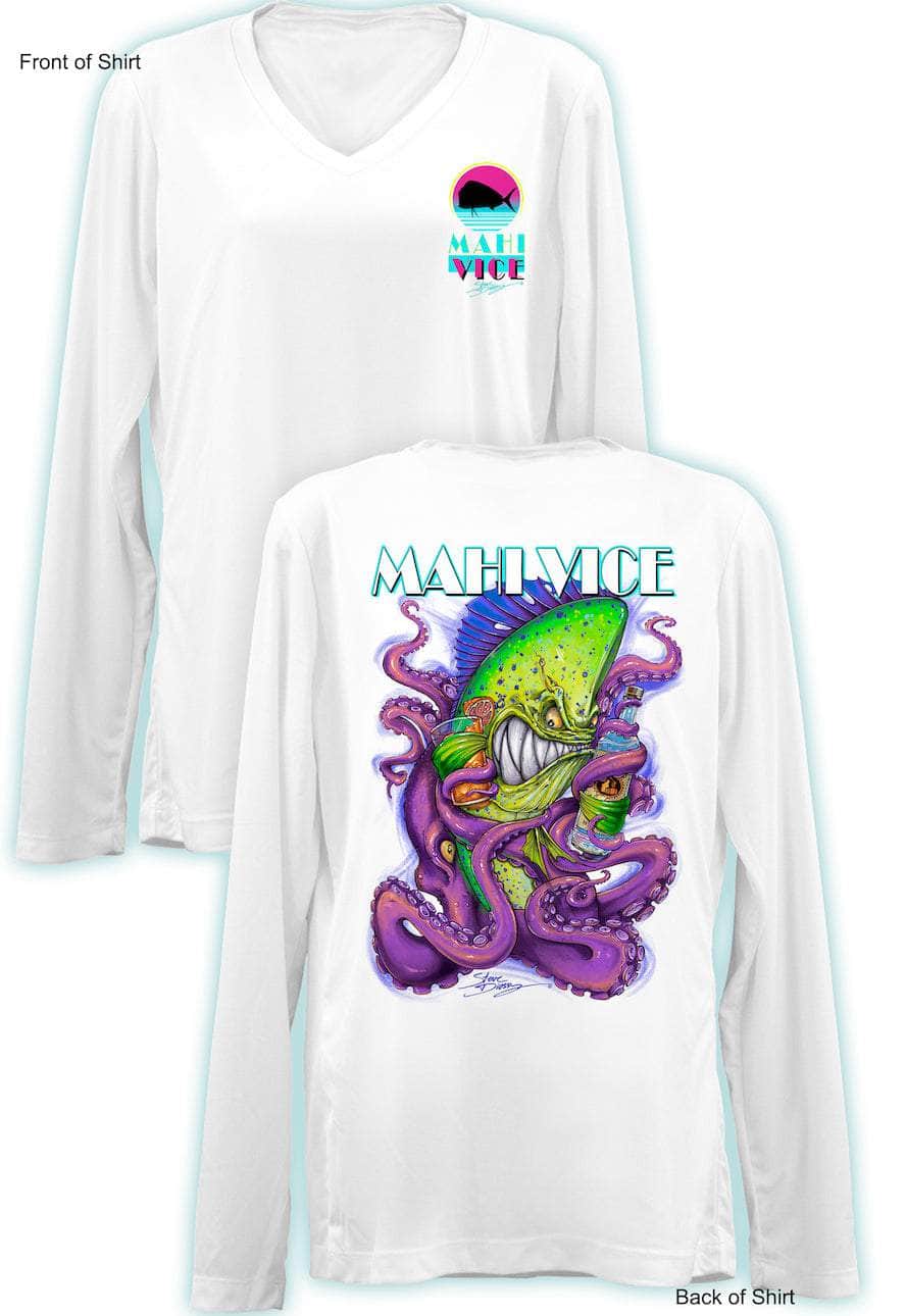 Mahi Vice- Ladies Long Sleeve V-Neck-100% Polyester